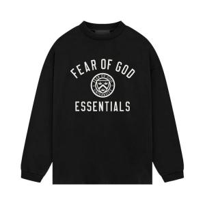 Футболка Fear of God Essentials Jersey Long-Sleeve Tee, Black