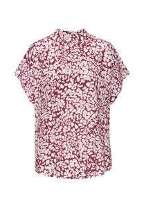 Блуза LASCANA Blouse, Bordeaux Animal/Bordeaux