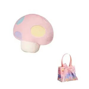 Плюшевая кукла с мультяшным кроликом и грибами высота 40см Runcan, розовый