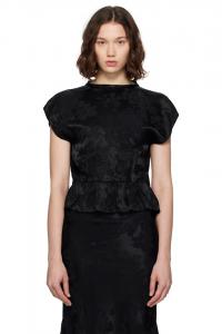 Цветочная блузка Mm6 Maison Margiela, черный