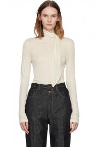 Lemaire Водолазка Off White из шелкового платка