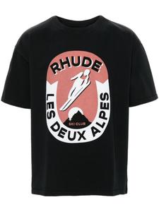 RHUDE футболка с логотипом, черный