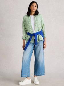 Софи в полосатую клетку рубашка White Stuff, Green/Multi