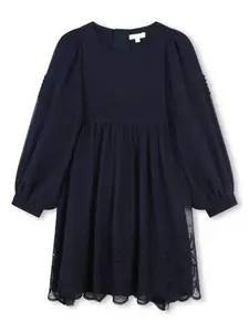 Многослойное шелковое платье Chloé Kids, синий