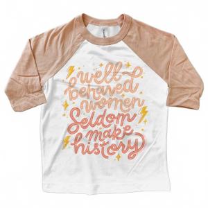Rivet Apparel Co. Футболка Girl's Make History бежевого цвета