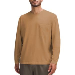 Футболка мужская с круглым вырезом, умеренный прямой крой Lululemon, pepper коричневый/alsc