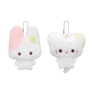 Талисман Fat Fat Dragon в виде милого и мягкого плюшевого котенка-рыбки Lucky Bunny высотой 8,5 см PANGPANGLONG, Fish Cake Kitten+Lucky Bunny[2 Pack]