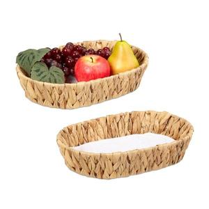 Набор из 2 фруктовниц из водяного гиацинта. Relaxdays, бежевый