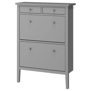 Тумба для обуви с 2 отделениями GULLABERG IKEA, 88x30x122 см, серый