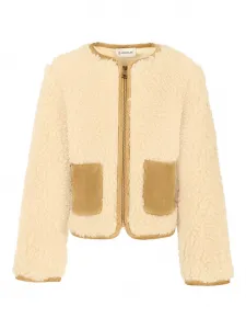 Пальто из флиса с карманами Moncler Enfant, нейтральный