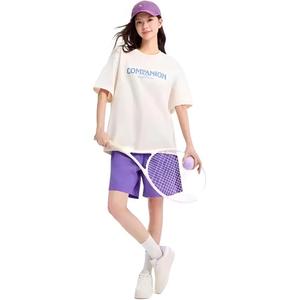 361° Футболка Unisex Cream White Crew Neck тонкая прямая посадка