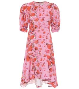 Асимметричное мини-платье с цветочным принтом Peter Pilotto, Peony Pink