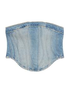 Топ Bershka, синий джинсовый