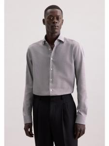 Деловая рубашка, стандартного размера, коричневого цвета Seidensticker