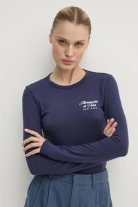 Лонгслив Abercrombie & Fitch, темно-синий