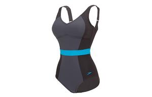 Купальник слитный One piece Speedo, черный/серый/темно-синий