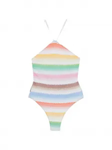 Купальник с зигзагообразным узором Missoni, бежевый