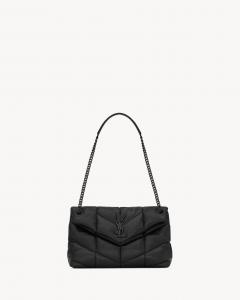 PUFFER SMALL из наппа-кожи SAINT LAURENT, черный