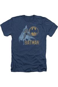Футболка / футболка для взрослых Batman Knight Watch Heather Gildan, темно-синий