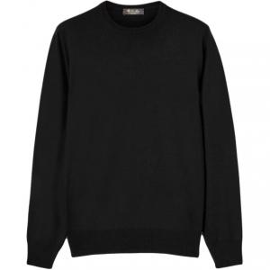 Loro Piana Трикотажный свитер мужской черный