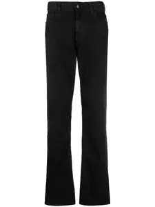 Брюки узкого кроя с нашивкой-логотипом Canali, черный