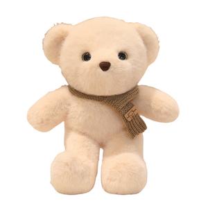 Милый плюшевый мишка шарф 30 см высота MLING, светло-коричневый/хаки