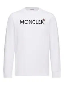 Свитшот с принтом логотипа Moncler, белый