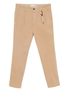 Брюки-чиносы из плиссированного саржевого твила Manuel Ritz, нейтральный