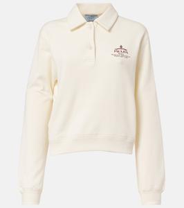 Хлопковый свитер-поло Prada, Naturale
