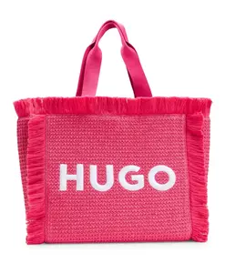 Стильная сумка-тоут с бахромой Hugo, розовый