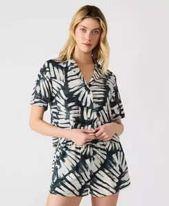 Женская рубашка с принтом «Сандра» на пуговицах спереди Steve Madden, мультиколор