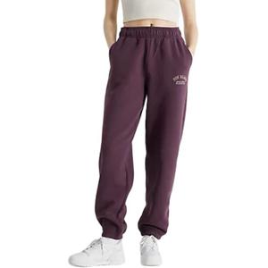 Трикотажные спортивные штаны женские сливово-коричневые New Balance