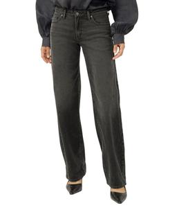 Женские свободные джинсы прямого кроя с низкой посадкой Silver Jeans Co, Black