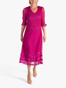 Многослойное платье с цепочками в виде ромашки chesca, фуксия