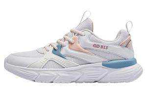 QIAODAN Нескользящие износостойкие низкие спортивные повседневные туфли женские белые синие