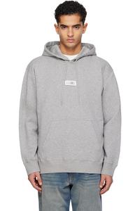 Mm6 Maison Margiela Толстовка с серым логотипом и нашивкой