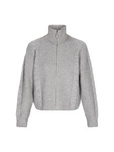 Женский кардиган серого меланжа DreiMaster Vintage