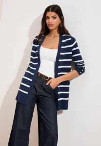 Удлиненный кардиган прямого кроя Friends Like These, Navy Stripe