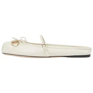 GUCCI Horsebit закрытые тапочки Women's Ecru