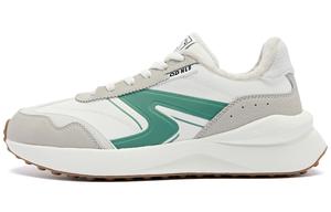 QIAODAN Белые 2.0 термостойкие, легкие, нескользящие, повседневные туфли с низким верхом, женские, цвета слоновой кости, бледно-зеленого цвета