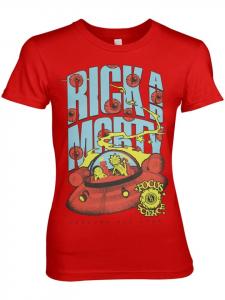 Футболка Focus On Science Girly Tee Rick and Morty, красный