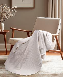 Стеганый плед Melange Stitch, 50 x 60 дюймов Levtex, White