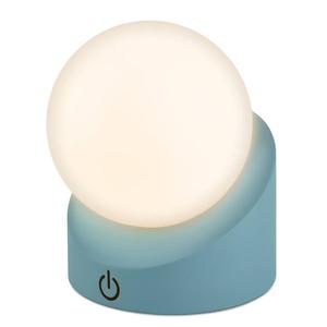 Настольная лампа на батарейках BRILO Sora, пластик - 1-пламенный - светло-голубой