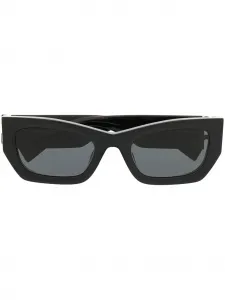 Солнцезащитные очки в прямоугольной оправе с логотипом Miu Miu Eyewear, черный