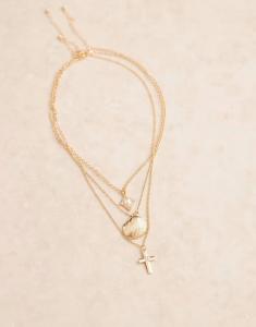 Набор из 3 ожерелий с подвесками из золота Asos Design