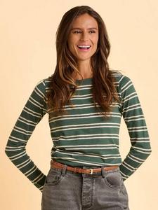 Canford футболка с длинным рукавом в полоску из хлопка Brakeburn