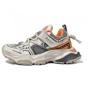 Masongarments Износостойкие дышащие легкие утепленные низкие массивные кроссовки унисекс Salix Orange с полноразмерной воздушной подушкой