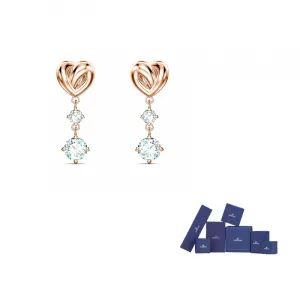 Swarovski Искусственные кристаллы каменные серьги женские white rose gold tone plated