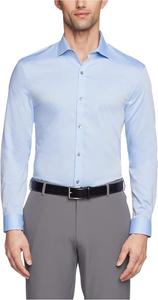 Мужская рубашка Calvin Klein Xtreme Slim Fit, нежелтая, елочка, Blue