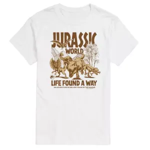 Мужская футболка с графическим принтом «Мир Юрского периода 65 миллионов лет» Licensed Character, белый